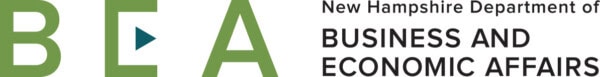 Logo for the New Hampshire Department of Business and Economic Affairs with the acronym BEA in large green letters.