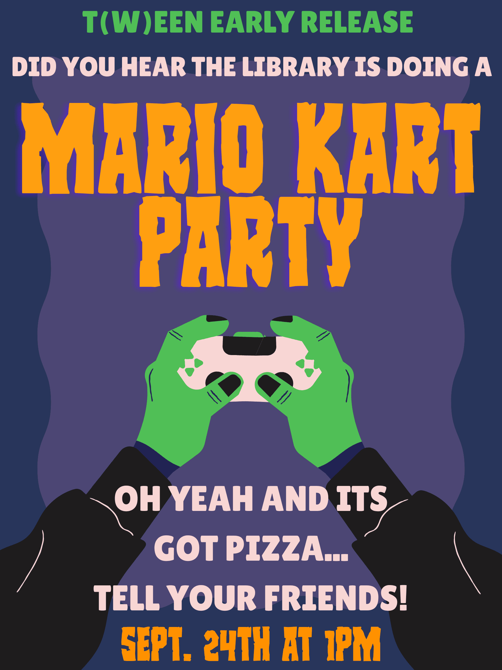 mario kart party flyer
