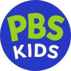 PBS Kids logo with bold green PBS and white KIDS text on a blue circular background.