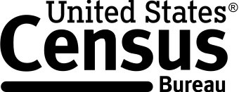 United States Census Bureau logo in bold black text on a white background.